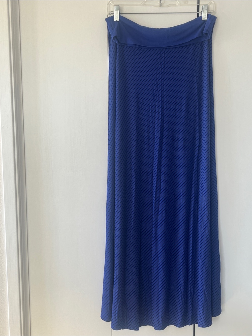 GAP Royal Blue Maxi Skirt with Fold-Over Waist